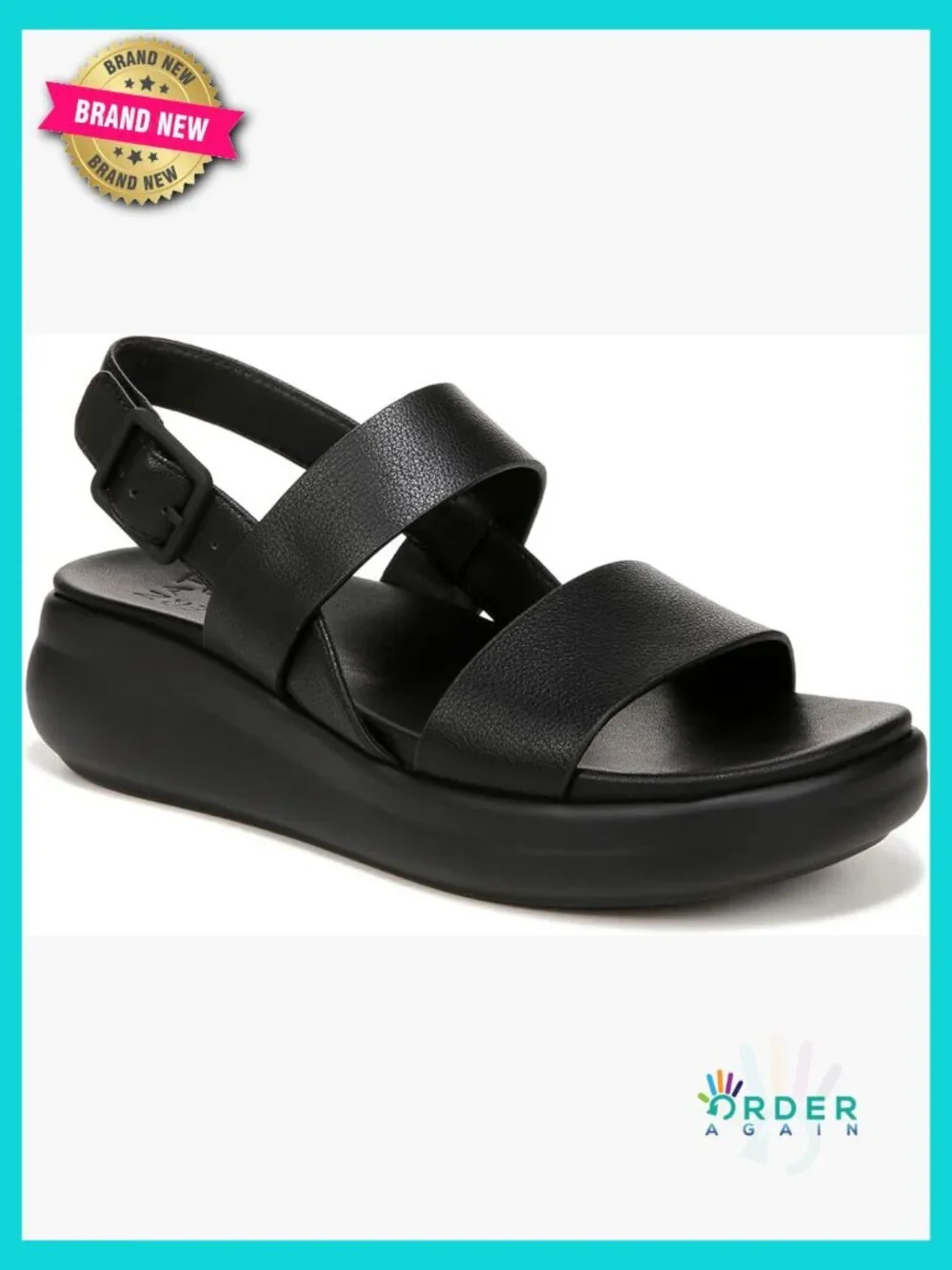 Platform Sandals with Slingback Strap Lightweight Comfortable Open Toe Chic